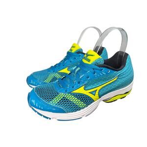 Mizuno Wave Sayonara 3 Electric Blue Neon Yellow Running Size 6